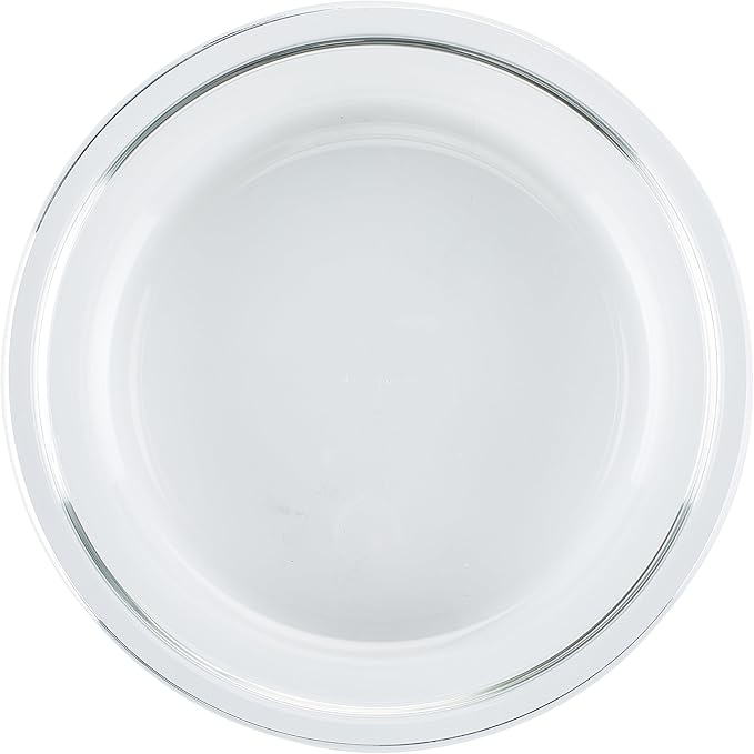 LOCK & LOCK LocknLock Purely Better Glass Round Pie Baking Dish/Food Storage Container with Lid, 9.5 Inch, Clear
