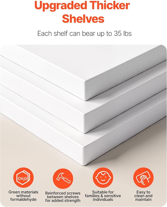 VEVOR 6 Tiers Rotating Shoe Rack Tower, 360° Spinning Shoe Rack, Revolving Storage Round Carousel Display, Freestanding Lazy Susan Organizer Display for Bedroom, Living Room, Entryway, Closet, White