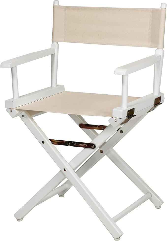 Casual Home 18" Director's Chair White Frame with Wheat Canvas