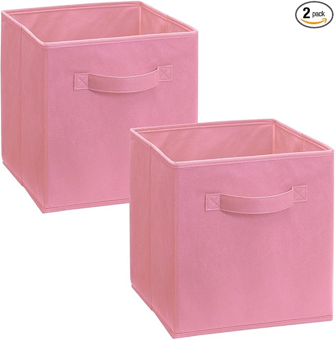 ClosetMaid 1468 Cubeicals Fabric Drawers, Pink, 2-Pack
