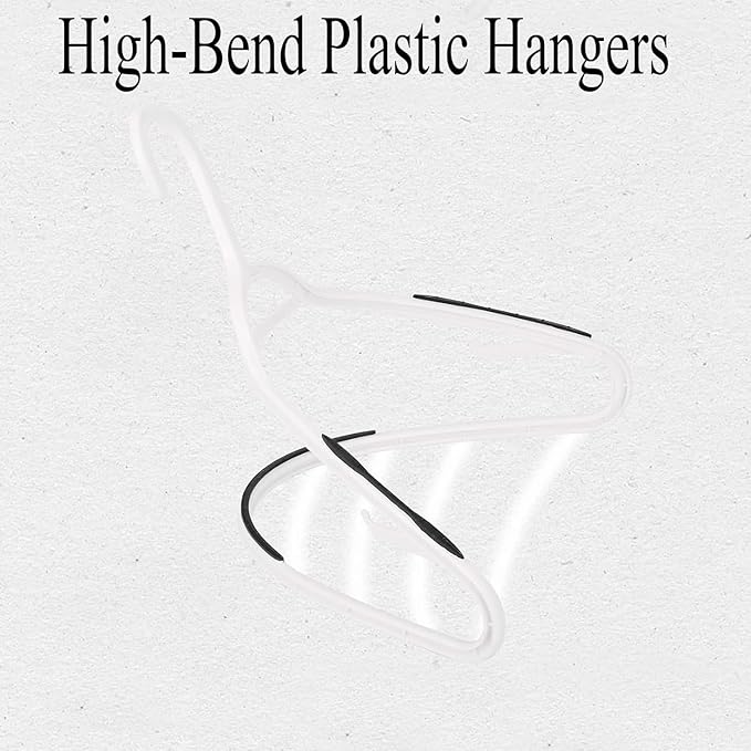 Plastic Hangers 30 Pack - Non Slip Clothes Hangers,Holds up to 18 lbs, Slim Space Saving Hangers for Suit,Dress,t Shirts,Blouse,Coats, Pants (White)