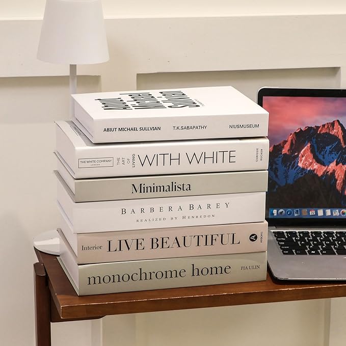 6 PCS DIY Faux Books for Decoration, Designer Luxury Modern Fake Decorative Books for Shelves Living Room Decorative Objects Entry Decor, Home Bookshelf Decor Coffee Table Stacked Book (Multicolor)