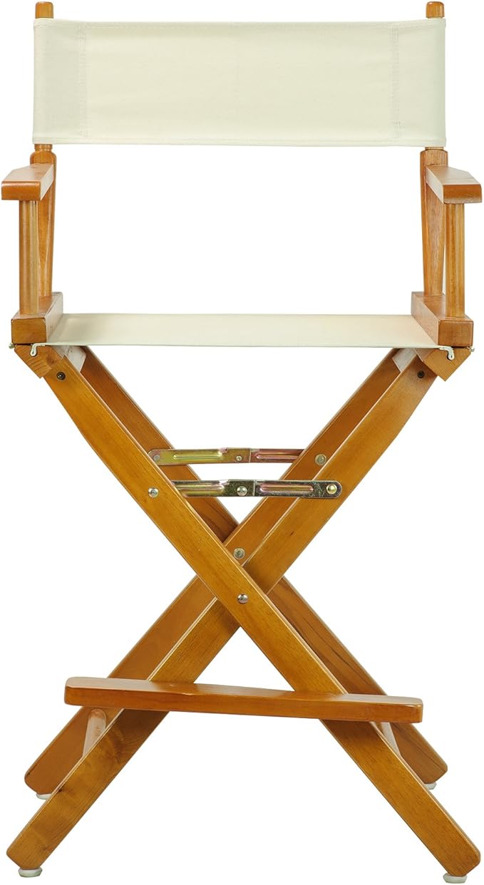 Casual Home 24" Director's Chair Honey Oak Frame-with Wheat Canvas, Counter Height