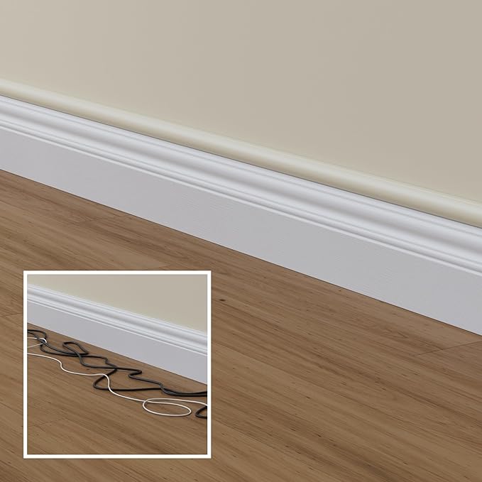 D-Line 15.7in TV Cord Hider, Patented Half Round Cable Cover, Hide Wall Mount TV Wires, Hinged One-Piece Cable Concealer, Adhesive, Decorative Raceway - 0.78in W x 0.39in H x 15.7in L - Beige