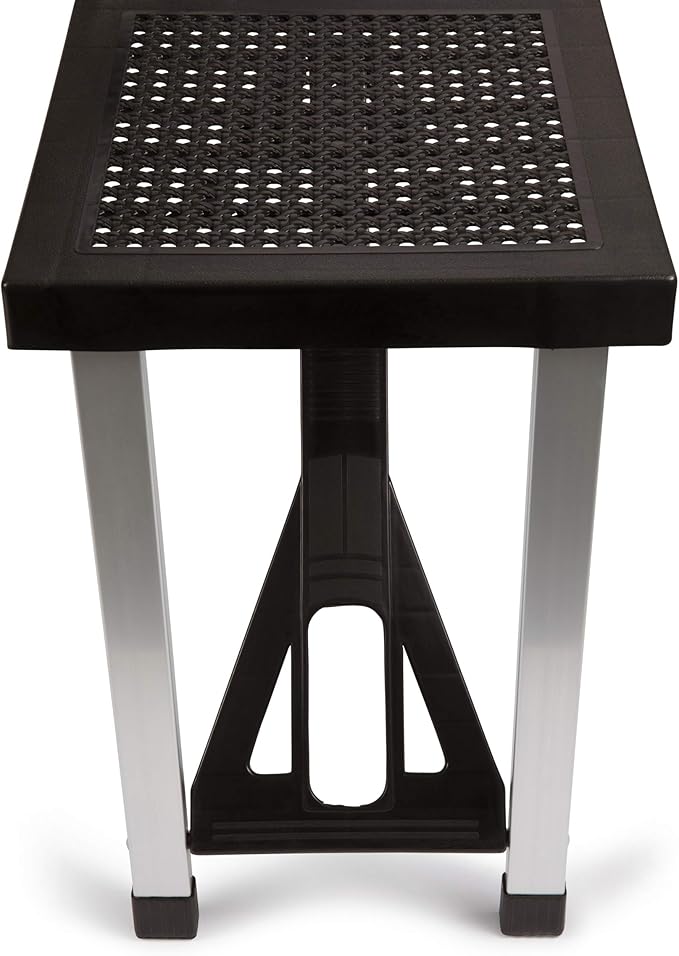 Picnic TIME Portable Folding Picnic Table with Seats for 4, Collapsible Aluminum Table with Benches & Umbrella Hole, Lightweight Foldable Table for Camping, Travel, Backyard, Tailgating | with Umbrella Hole