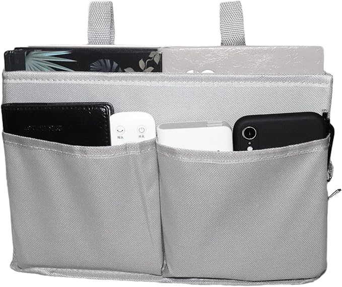 Sugaroom Bedside Storage Caddy, Bunk Bed Organizer Bed Storage Pocket Bedside Organizer Hanging Bed Storage Caddy for College Dorm Room, Hospital Bed Rails, Baby Bed, Camp