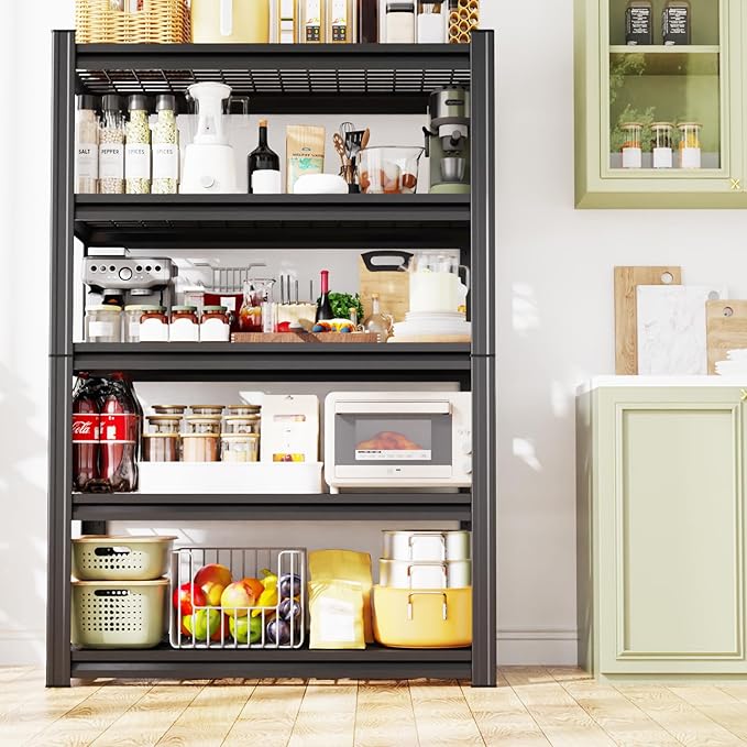 Storage Shelves,Adjustable Shelving Unit,5T Metal Garage Shelving,Heavy Duty Garage Storage Shelves, Quick-Install Wire Shelving Unit Utility Rack Shelf for Warehouse, Pantry72’H*59''W*19.7’D