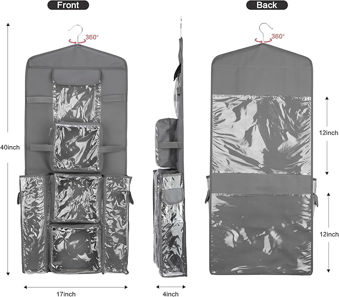 EXLIFBAG Wrapping Paper Storage, Gift Wrap Organizer Holder Double-Sided Hanging Gift Bag Storage Organizer