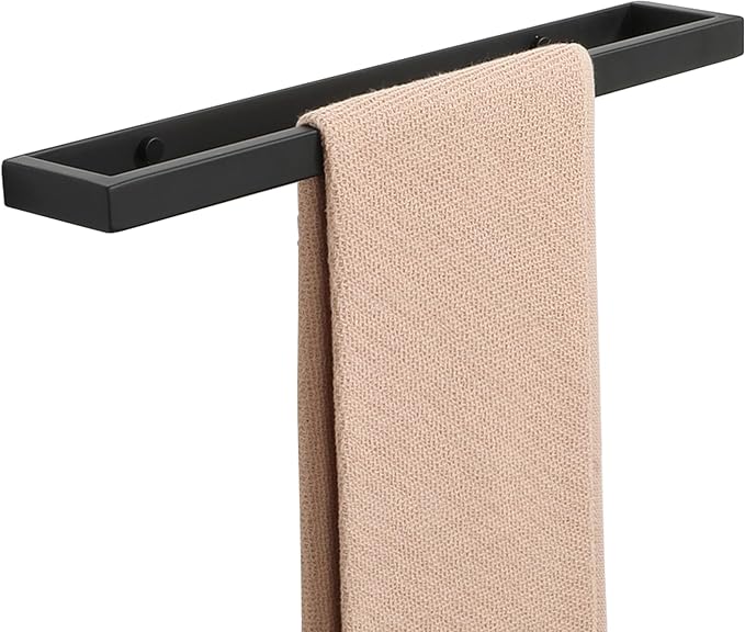 Alise 16 Inch Towel Bar for Bathroom Wall Mounted,Hand Towel Holder Towel Racks for Bathroom and Lavatory,SUS304 Stainless Steel Bath Towel Hanger Towel Rail Matte Black