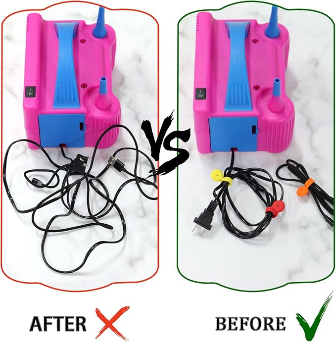 6 Pack Reusable Silicone Magnetic Cable Ties,Magnetic Cable Clips for Bundling and Organizing Headphone Cables,USB Charging Cords, Hanging & Holding,Stitching Fabric Magnetic Twist Ties