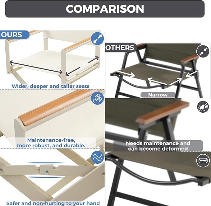 Grand patio 16-Piece Outdoor Dining Set, 14 Extra-Wide Folding Chairs & 2 Rectangle Expandable Table, Sling Mesh Patio Chairs with Wood Grain Table for Yard, Poolside, Deck, Apricot