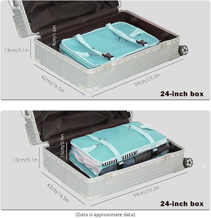 TABITORA Portable Hanging Travel Shelves Bag Packing Cube Organizer Suitcase Storage Large Capacity
