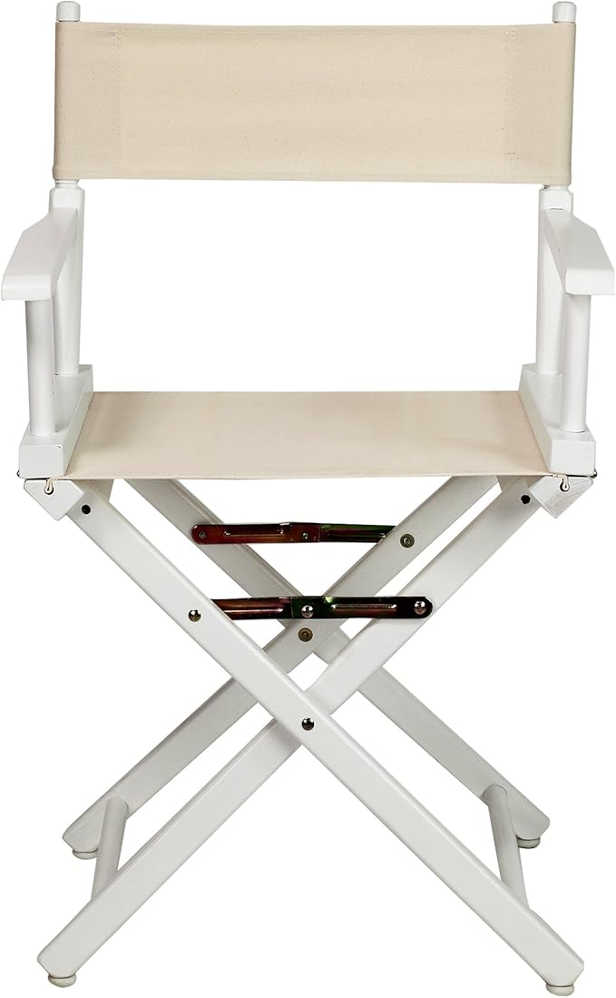Casual Home 18" Director's Chair White Frame with Wheat Canvas