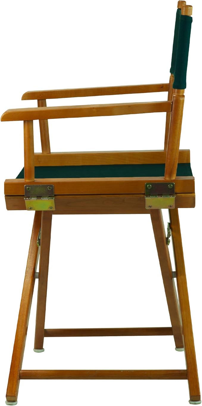 Casual Home Director's Chair ,Honey Oak Frame/Hunter Green Canvas,18" - Classic Height