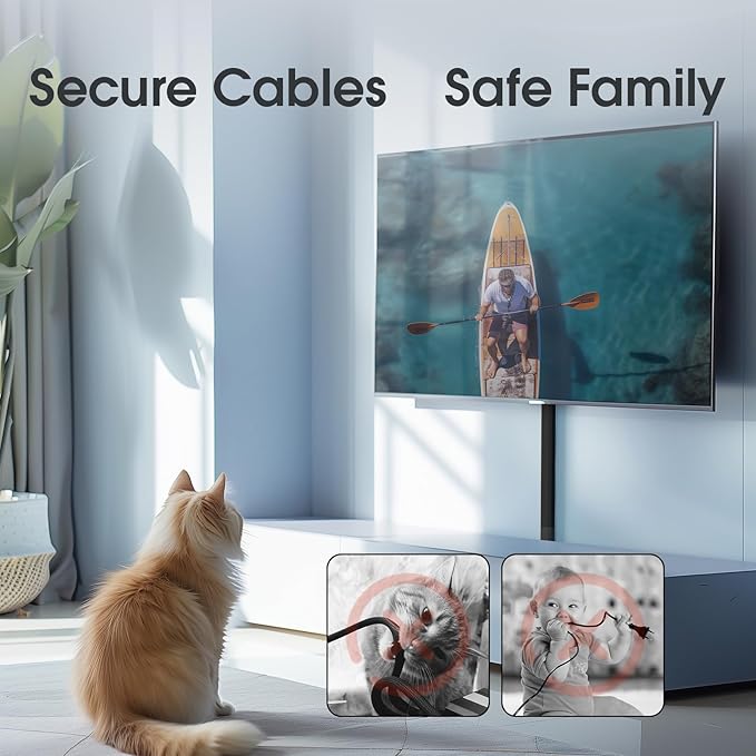 47in XX-Large Black Cord Hider Wall Mounted TV, Pre-drilled Cord Cover, Wire Hiders for TV on Wall, Paintable Cable Cover, W2.36in H0.75in