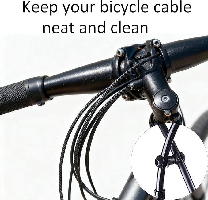 Black Bike Cable Clips