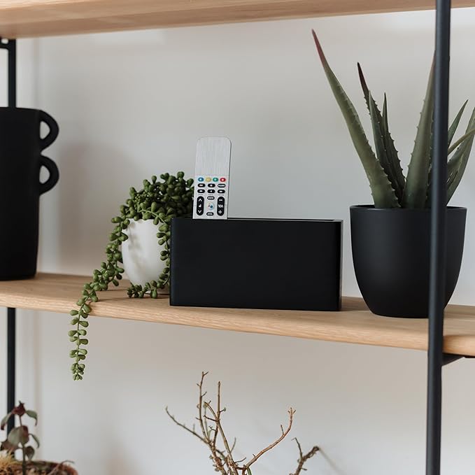 KIBAGA Premium Wooden Remote Control Holder - Easy Install Adhesive Wall Mount Caddy Keeps 3-4 TV Remotes Neatly Organized - Stylish Natural Wood Organizer is Perfect for Any Bed Or Living Room Wall