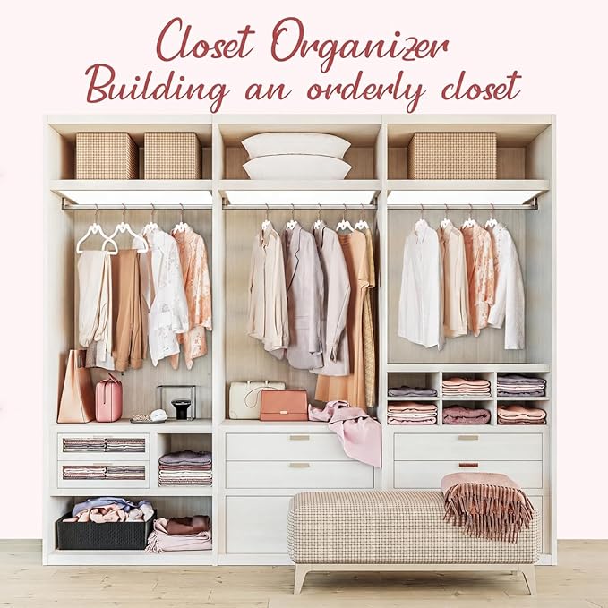 HOUSE DAY White Velvet Hangers 60 Pack, Non Slip Flocked Felt Hangers, Sturdy Velvet Clothes Hanger, Cute Heart Heavy Duty Coat Hanger, Ultra Slim for Closet Space Saving