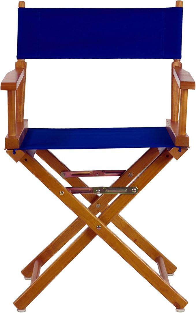Casual Home 18" Director's Chair Honey Oak Frame with Royal Blue Canvas