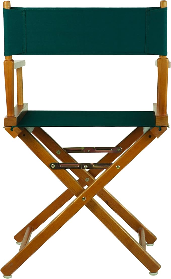 Casual Home Director's Chair ,Honey Oak Frame/Hunter Green Canvas,18" - Classic Height