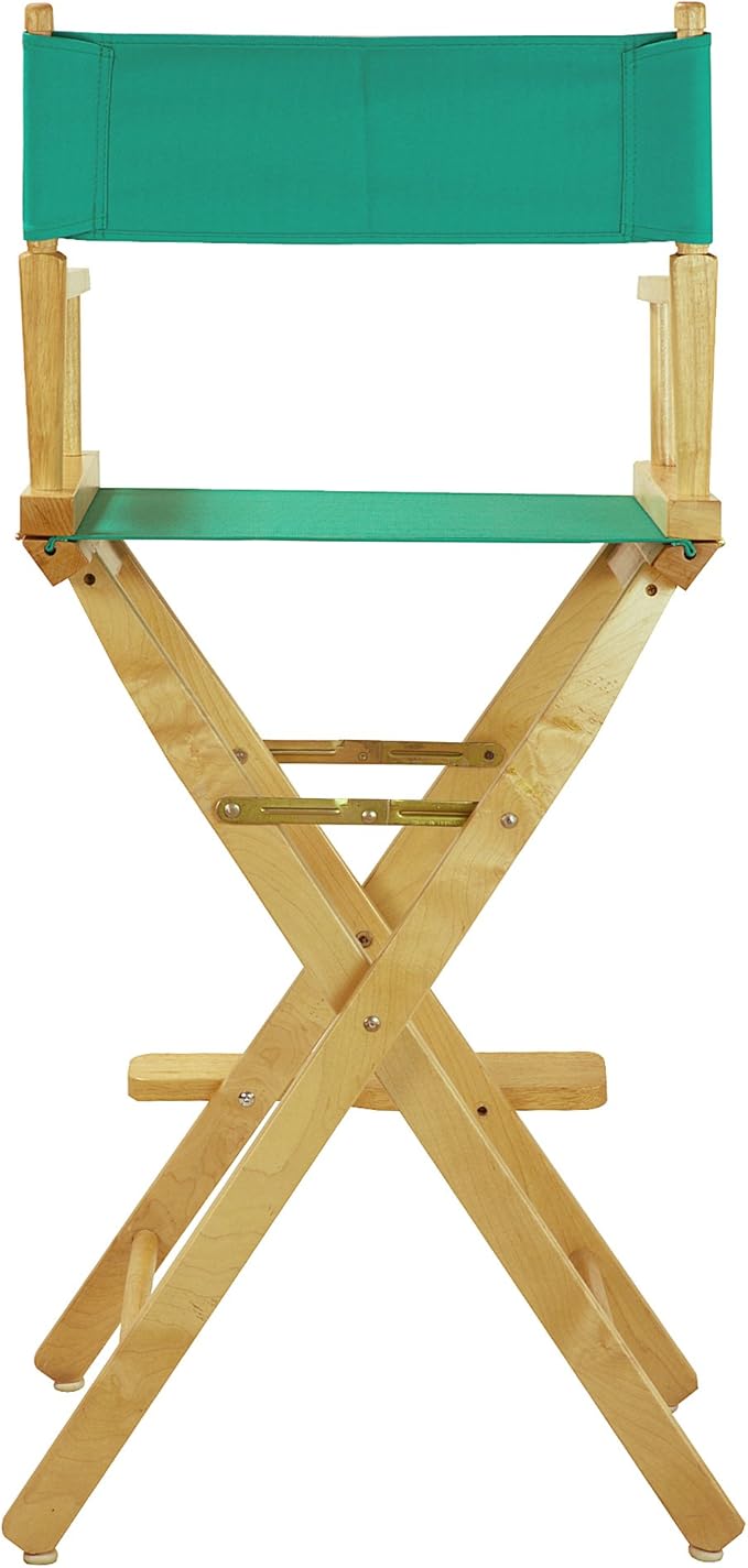 Casual Home 30" Director's Chair Natural Frame-with Teal Canvas, Bar Height