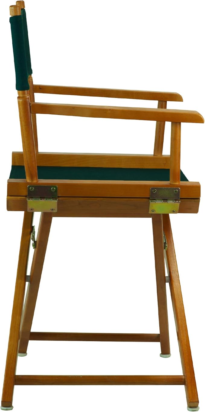 Casual Home Director's Chair ,Honey Oak Frame/Hunter Green Canvas,18" - Classic Height