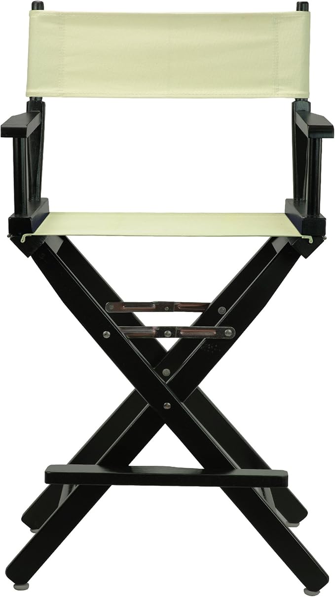 Casual Home 24" Director's Chair Black Frame-with Wheat Canvas, Counter Height