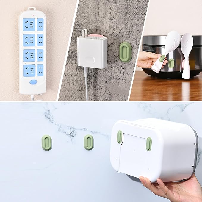 XYOFUN Magnetic Remote Control Holder Wall Mount - 4 Pcs No Drill Self-Adhesive Organizer for Air Conditioner & TV Remotes, Storage Caddy for Televisions Backside - Multicolor