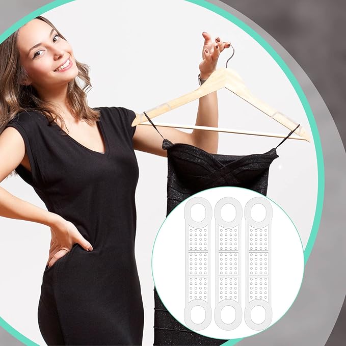 Taiyin 350 Pcs Non Slip Rubber Clothes Hanger Grips Clear Silicone Clothing Hanger Strips Clothes Hanging Accessories for Wood Plastic Home Stores Use