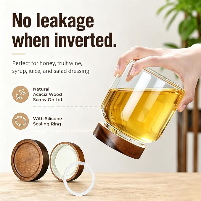 104 Fl oz/3100 ml Extra Large Glass Jar with Wooden Screw On Lid, 0.8 Gallon Wide Mouth Clear Airtight Container, Big Kitchen Storage Canister for Bean,Cereal,Treat,Spaghetti,Flour,Rice