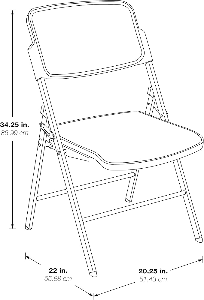 Office Star Deluxe Breathable ProGrid Seat and Back Folding Chair 2-Pack, Black Finish Frame
