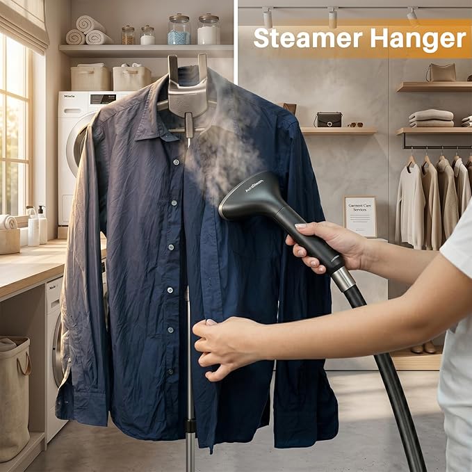 Adjustable Shirt Display Stand 32-64.6 Inch, Foldable Clothing Display Stand Mannequin Torso for Retail Vendors, Multi-Use Steamer Rack Stand for Clothes Garment