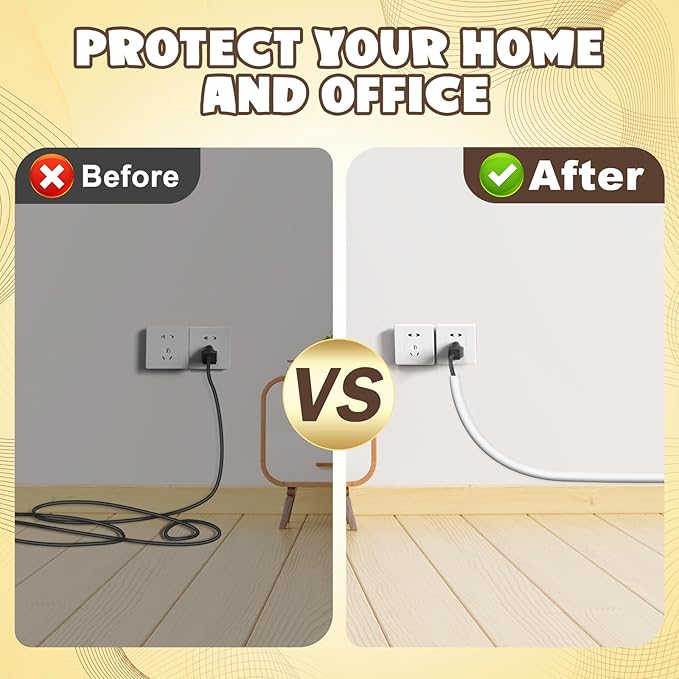 UOMTFAI Wall Cord Hider 196 Inch, Self Adhesive Cable Hider Cord Cover for Wires, Flexible Wire Cover Cable Raceway for Cord Management W0.59 H0.39in White