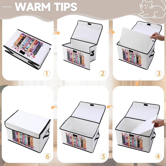 Stackable Storage Bins with Lids,Closet Organizers Fabric Box for Home and Office,Blanket Clothes Organizers,Under Bed Storage Containers 3 Pack