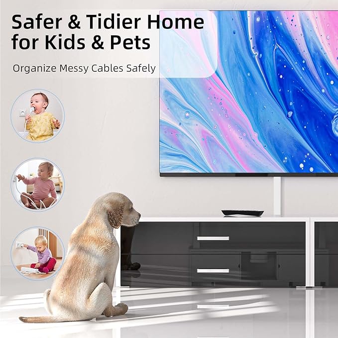 Delamu 28.4in Cord Hider, Cord Covers for Wires on Wall, Paintable Cable Hider, Easy to Use Wire Covers for Cords, Wire Hiders for TV on Wall, Cable Cover Cable Management, W0.95in H0.55in