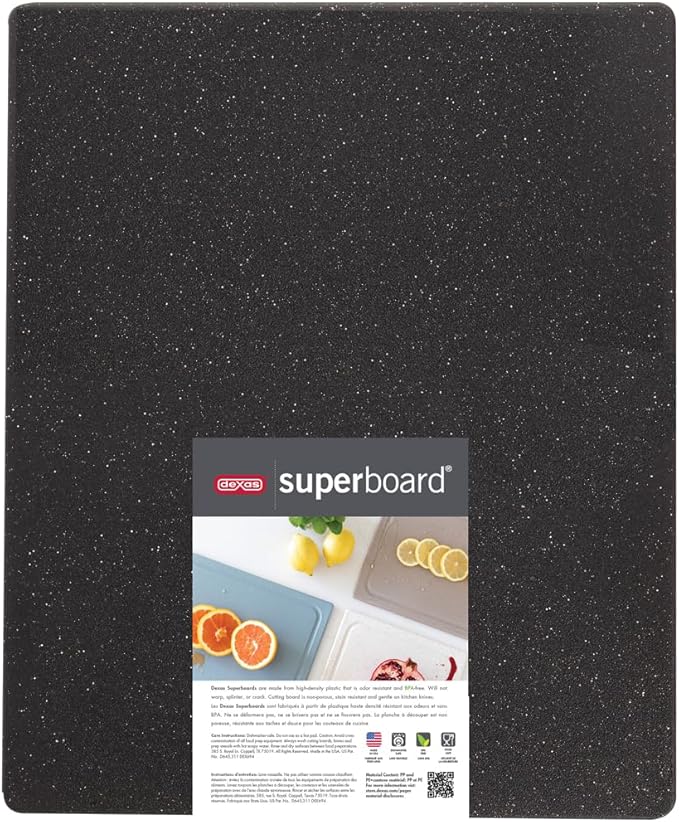 Dexas Superboard Reversible Pastry Board, 14 x 17 Inches, Midnight Granite Color - Dishwasher Safe, Plastic, Ideal for Baking and Food Prep