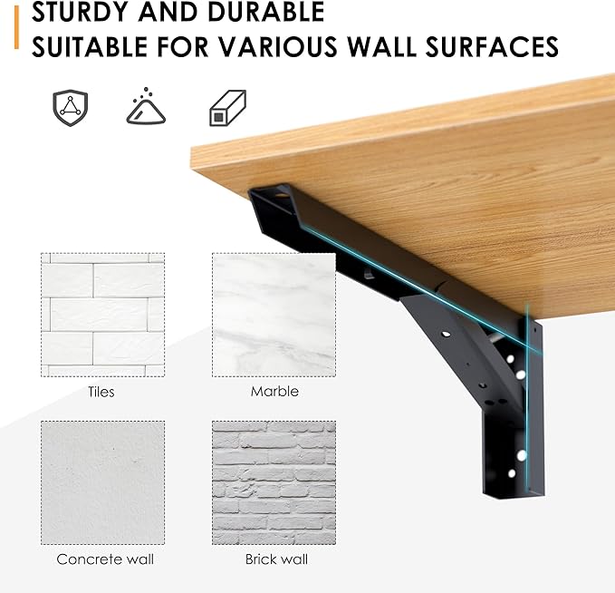 Need Wall Mounted Table - Heavy Duty Small Fold Down Desk Length 36" Width 20" Perfect Addition to Garage & Shed/Home Office/Laundry/Home Bar/Kitchen & Dining Room AC15BB(9050)