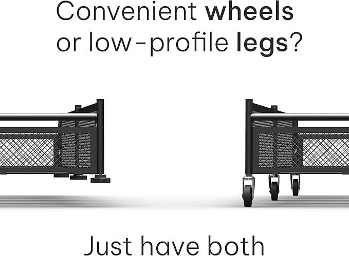 Under Bed Storage with Wheels – Heavy Duty Large Metal Storage Container (70lb load), Low Profile Rolling Organizer with Removable Rubber Wheels, Easy Access for Clothes, Shoes & Blankets