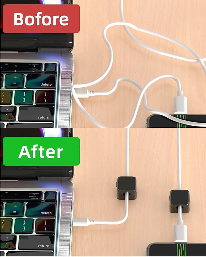 20 Pack Cord Organizer Holder, Strong Adhesive Desk Cable Management Magnetic Easy Open,Organize Phone Charging Cords Wire Holder Organizer Neatly for Home,Office,Car,Desk,Nightstand