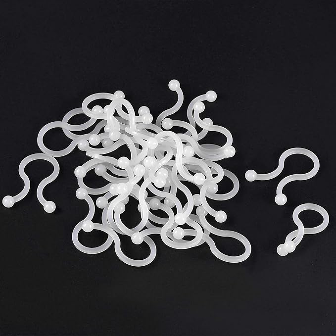 uxcell Nylon Reusable Twist Tie Cable Clips White 10mm x 30pcs, 14mm x 20pcs