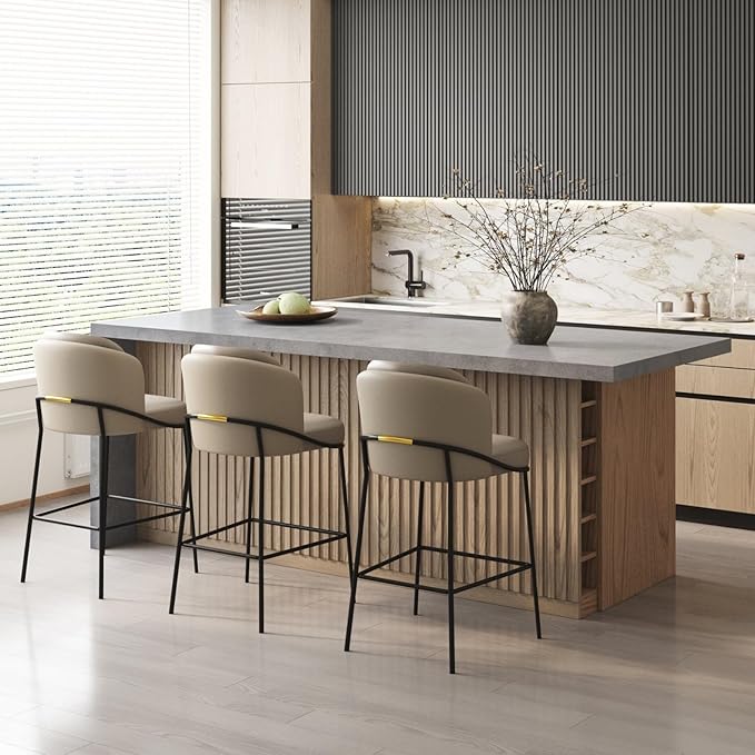 homary Kitchen Island with Storage & Wine Rack, 72" Modern Gray Kitchen Cabinet with Wood Top, Large Fixed Island with 3 Drawers & 6 Adjustable Shelves, Without Bar Stools