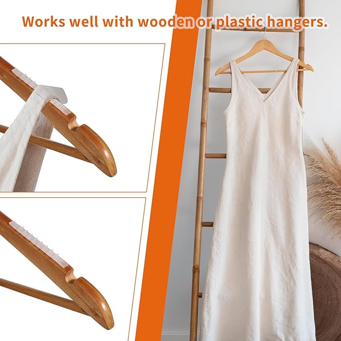 Non Slip Hangers Grips, 200 Pcs Rubber Clothes Hanger Grips Adhesive Clothing Hanger Grip Clear Rubber Hangers Non Slip Grip with Fins Strips Grippers for Home Stores, 2.8 x 0.2 Inch