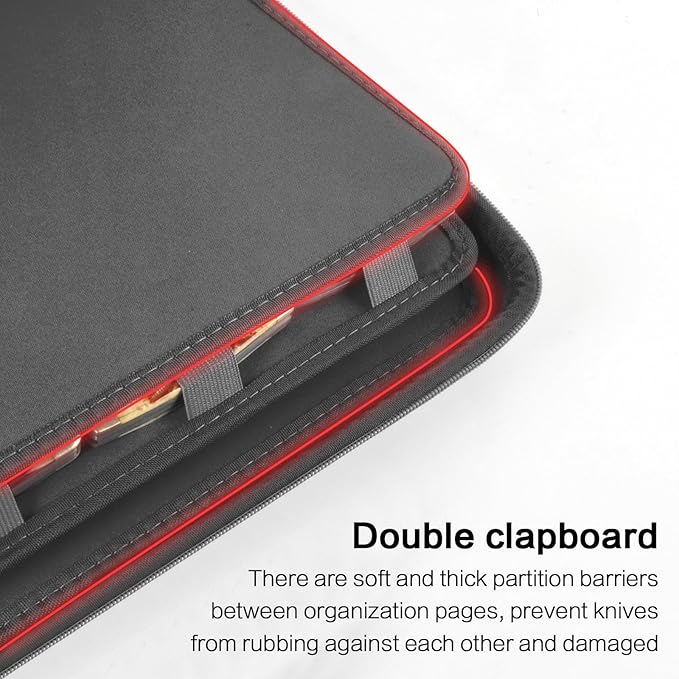 Knife Display Case for 64+ Pocket Knives, Butterfly Knife Storage Box, Folding Knives Organizer Holder, Knives Collection Organized Carrier for Survival, Tactical, Outdoor, EDC Mini Knife - Grey