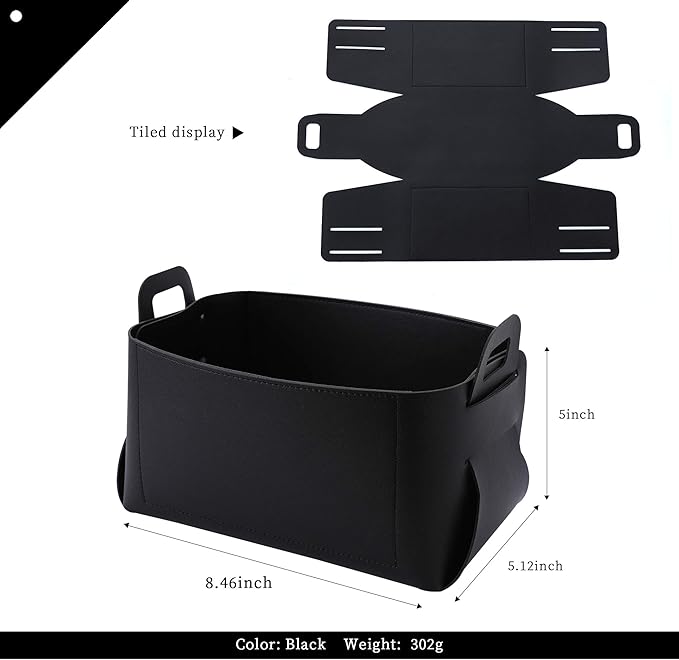 Leather Valet Tray, Jewelry Tray, Catchall Tray, Desktop Storage Organizer，Bedside Caddy for Men Key Wallet Watch Coin Phone Change,Candy Holder Sundries Tray,Convenient for Travel (Black)