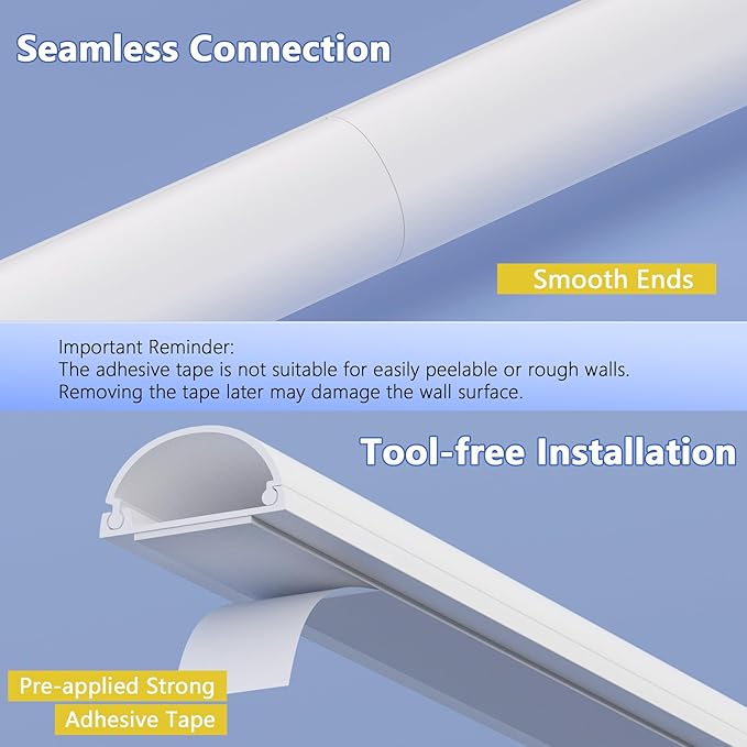 ZhiYo 34in D Cord Hider for Wall Mount TV, Self-Adhesive Cable Hider Kit, PVC Cord Covers for Wires on Wall, White Cable Raceway, Paintable Wire Hiders, 2 x 17 (L) - 1.2" (W) x 0.55" (H)