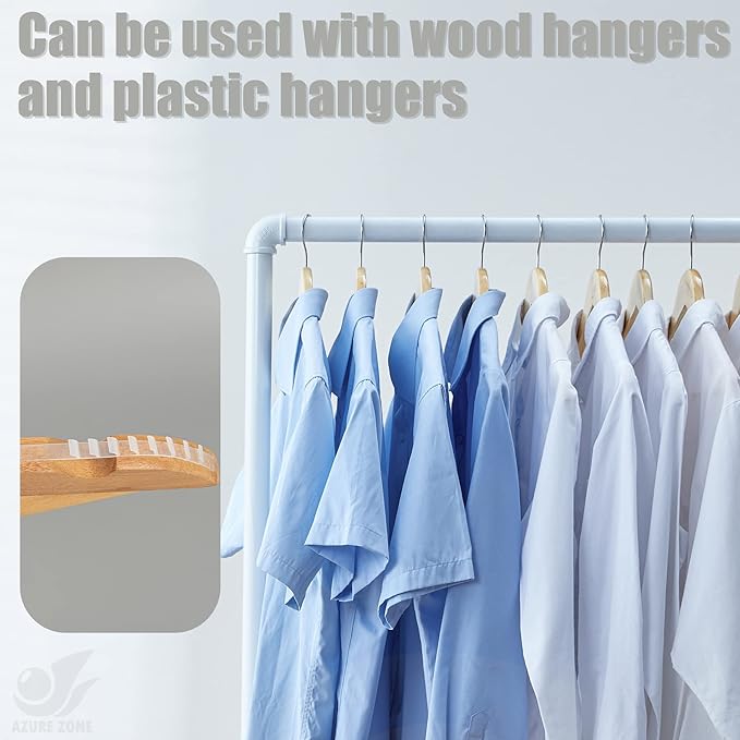Azure Zone, 100 Pack Non Slip Hanger Grips for Wood Hangers Clear Rubber Grip Adhesive Clothe Strip 2.8 x 0.275 Inch