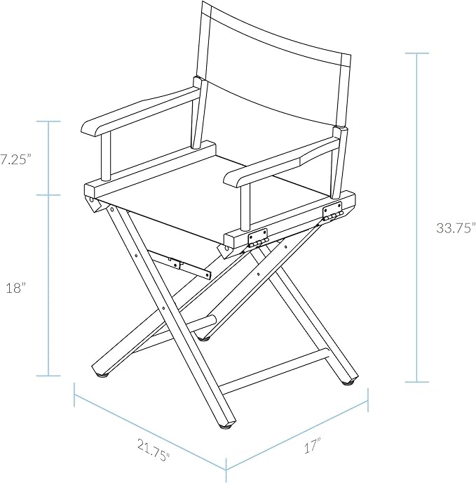 Casual Home Director's Chair ,Honey Oak Frame/Hunter Green Canvas,18" - Classic Height