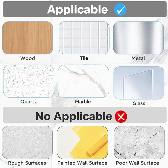 4 Pack Shower Caddy Adhesive Replacement, Strong Adhesive Hooks for Shelf, Waterproof Shower Adhesive Strips, No Drilling, for Bathroom Storage Shelves and Kitchen Racks