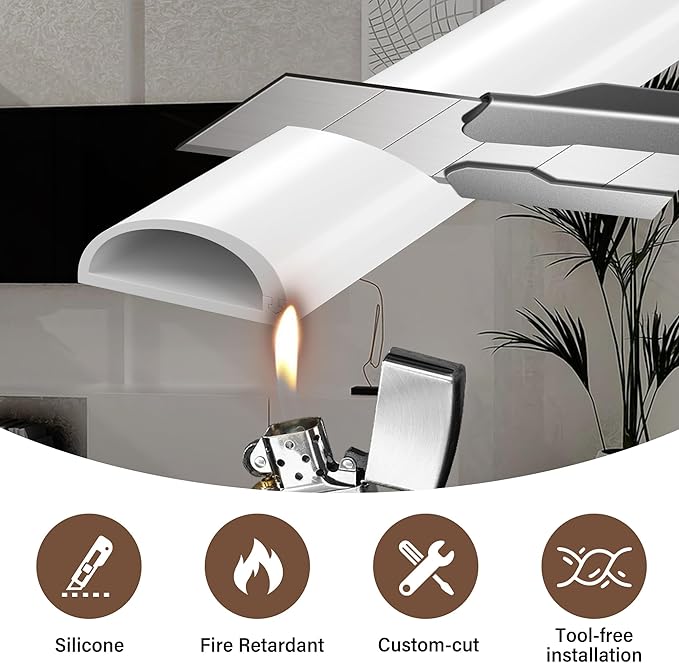 Cord Hider for Wall Mounted TV, 39" Cable Cover for 2-3 Cables with Side Open, Flexible Silicone Wire Raceway Management,Self-Adhesive Cord Organizer,Wire Concealer Channel, White