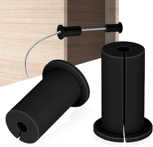2pcs Wall Hole Cable Routing Kit for Starlink, Silicone Cable Feed Through Bushings Wall Grommets for 1 Inch Cables Cable Protective Sleeve for Starlink Cable Router and Ethernet Cable Adapter (Black)